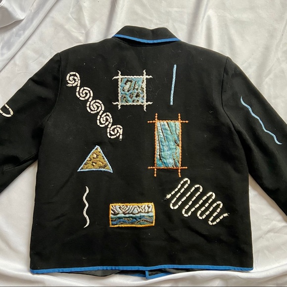 HP⭐️ Vintage 80s Abstract Patchwork Coat - Picture 2 of 15
